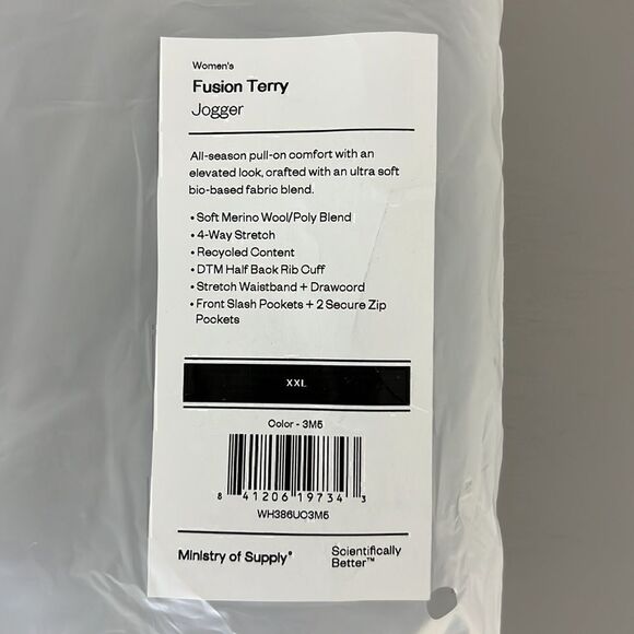 NWT Ministry Of Supply Women’s Fusion Terry Jogger in Indigo Heather Size XXL - Picture 4 of 15